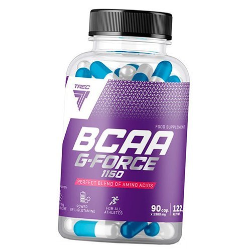 Аминокислоты с разветвленной цепью ВСАА с Глютамином, BCAA G Force 1150, Trec Nutrition 90капс (28101002)
Аминокислоты с разветвленной цепью ВСАА с Глютамином, BCAA G Force 1150, Trec Nutrition 90капс (28101002)