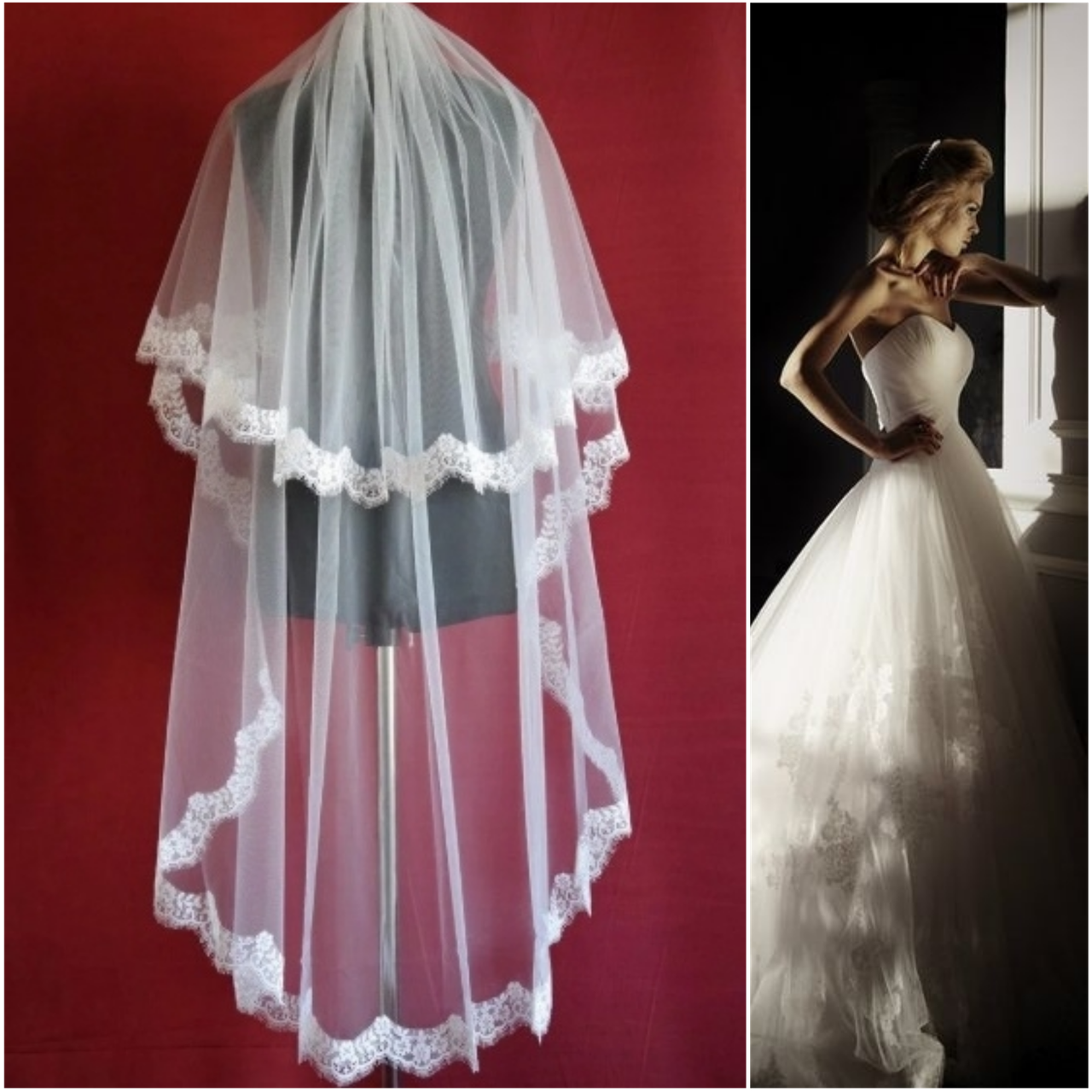 Удлиненная двухъярусная свадебная Фата с шантильи SF для Невесты белая (sf-120)
Удлиненная двухъярусная свадебная Фата с шантильи SF для Невесты белая (sf-120)