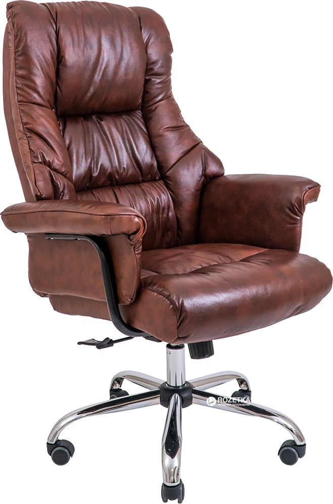 Кресло ITPRO Форум Хром Кожа Коричневое 
Кресло ITPRO Форум Хром Кожа Коричневое