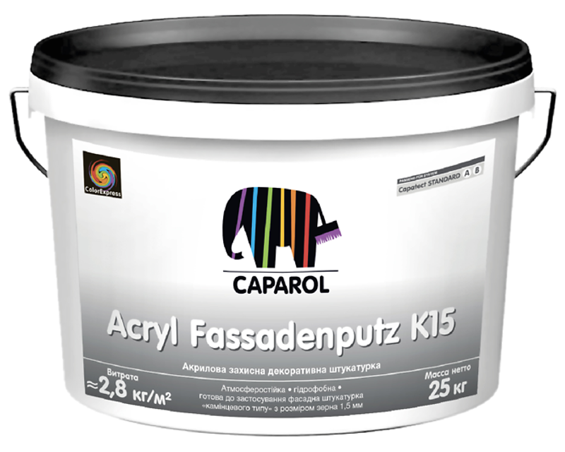 Штукатурка акриловая CAPATECT STANDART ACRYL FASSADENPUTZ K15 "барашек" белая 25кг
Штукатурка акриловая CAPATECT STANDART ACRYL FASSADENPUTZ K15 "барашек" белая 25кг