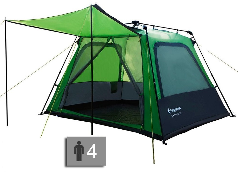 Палатка KingCamp CAMP KING 4-х местная 240x210x157 см двухслойная с навесом Зеленая
Палатка KingCamp CAMP KING 4-х местная 240x210x157 см двухслойная с навесом Зеленая