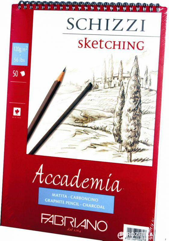 Альбом на спирали Fabriano Accademia А5 14.8x21 см 120 г/м2 50 листов (8001348150800)
Альбом на спирали Fabriano Accademia А5 14.8x21 см 120 г/м2 50 листов (8001348150800)