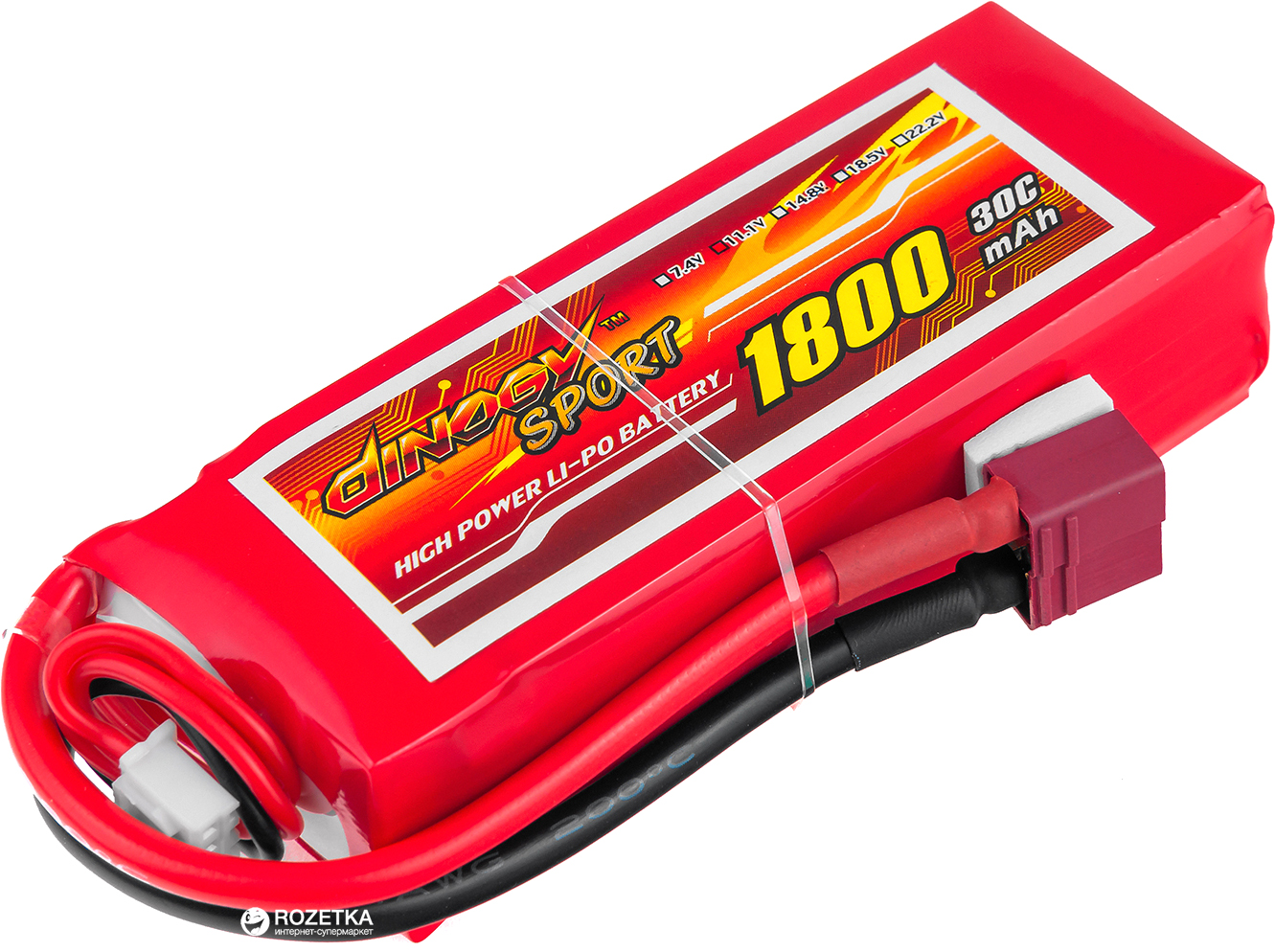 Аккумулятор Dinogy Li-Pol 1800 mAh 11.1V 3S 30C 24x35x84мм T-Plug (2711466994496)
Аккумулятор Dinogy Li-Pol 1800 mAh 11.1V 3S 30C 24x35x84мм T-Plug (2711466994496)