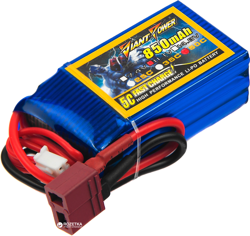 Аккумулятор Giant Power Li-Pol 850 mAh 11.1V 3S 50C 21x30x54мм T-Plug (2711353116888)
Аккумулятор Giant Power Li-Pol 850 mAh 11.1V 3S 50C 21x30x54мм T-Plug (2711353116888)
