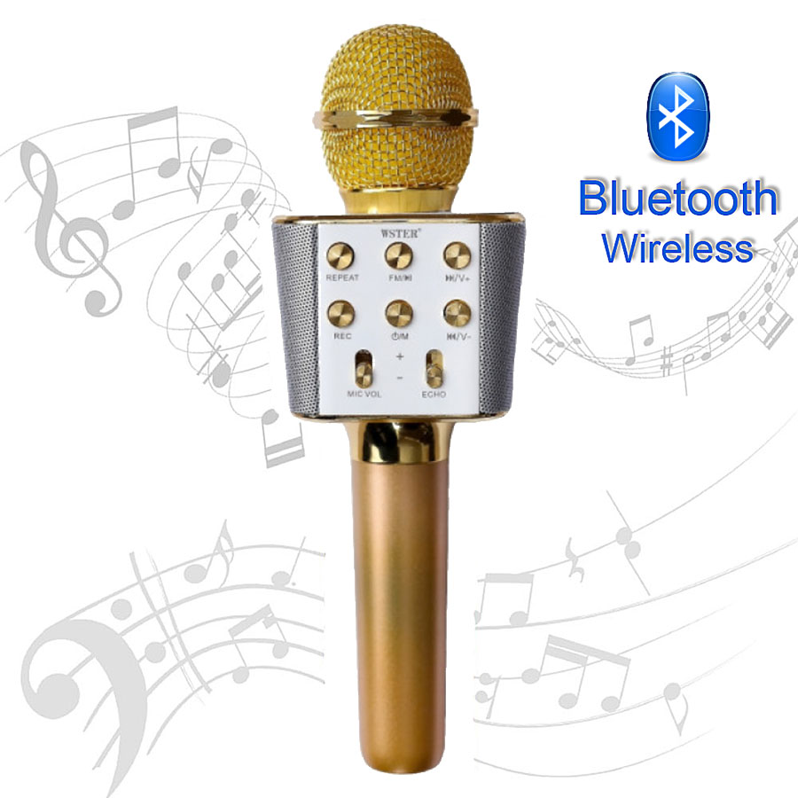 Беспроводной bluetooth караоке микрофон колонка блютуз с динамиками WSTER WS-1688 Золотой + USB + TF (слот для карты памяти) + AUX (для наушников/колонок/ПК) + функция селфи + FM
Беспроводной bluetooth караоке микрофон колонка блютуз с динамиками WSTER WS-1688 Золотой + USB + TF (слот для карты памяти) + AUX (для наушников/колонок/ПК) + функция селфи + FM