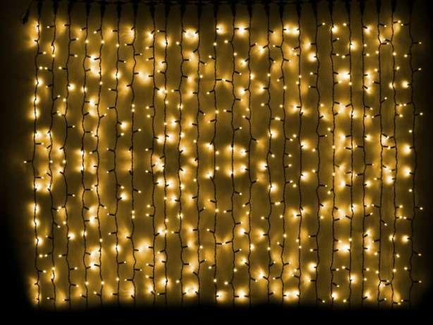 Гирлянда Уличная тепло-белый 480 led Штора 3х3 м - на черном проводе, занавес (23329)
Гирлянда Уличная тепло-белый 480 led Штора 3х3 м - на черном проводе, занавес (23329)