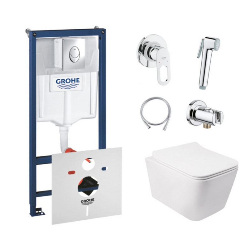 Комплект инсталляция Grohe Rapid SL 38721001 + унитаз с сиденьем Qtap Crow QT05335170W + набор для гигиенического душа со смесителем Grohe BauLoop 111042
Комплект инсталляция Grohe Rapid SL 38721001 + унитаз с сиденьем Qtap Crow QT05335170W + набор для гигиенического душа со смесителем Grohe BauLoop 111042