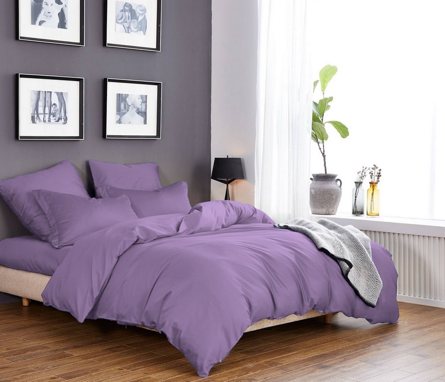 Постельное белье CottonTwill однотонного сиреневого цвета сатин Подростковый комплект 
Постельное белье CottonTwill однотонного сиреневого цвета сатин Подростковый комплект