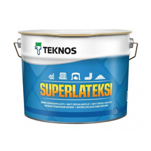 Водоразбавляемая акрилатная краска для стен и потолков Teknos Superlateksi База1 белая
Водоразбавляемая акрилатная краска для стен и потолков Teknos Superlateksi База1 белая