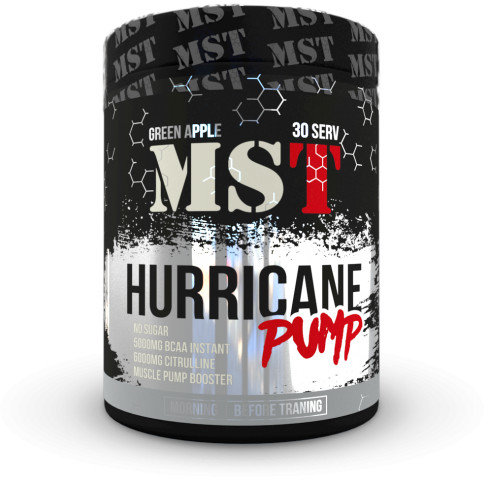 Предтренировочный комплекс MST Nutrition Hurricane Pump 300 g /30 servings/ Green Apple 300 г
Предтренировочный комплекс MST Nutrition Hurricane Pump 300 g /30 servings/ Green Apple 300 г