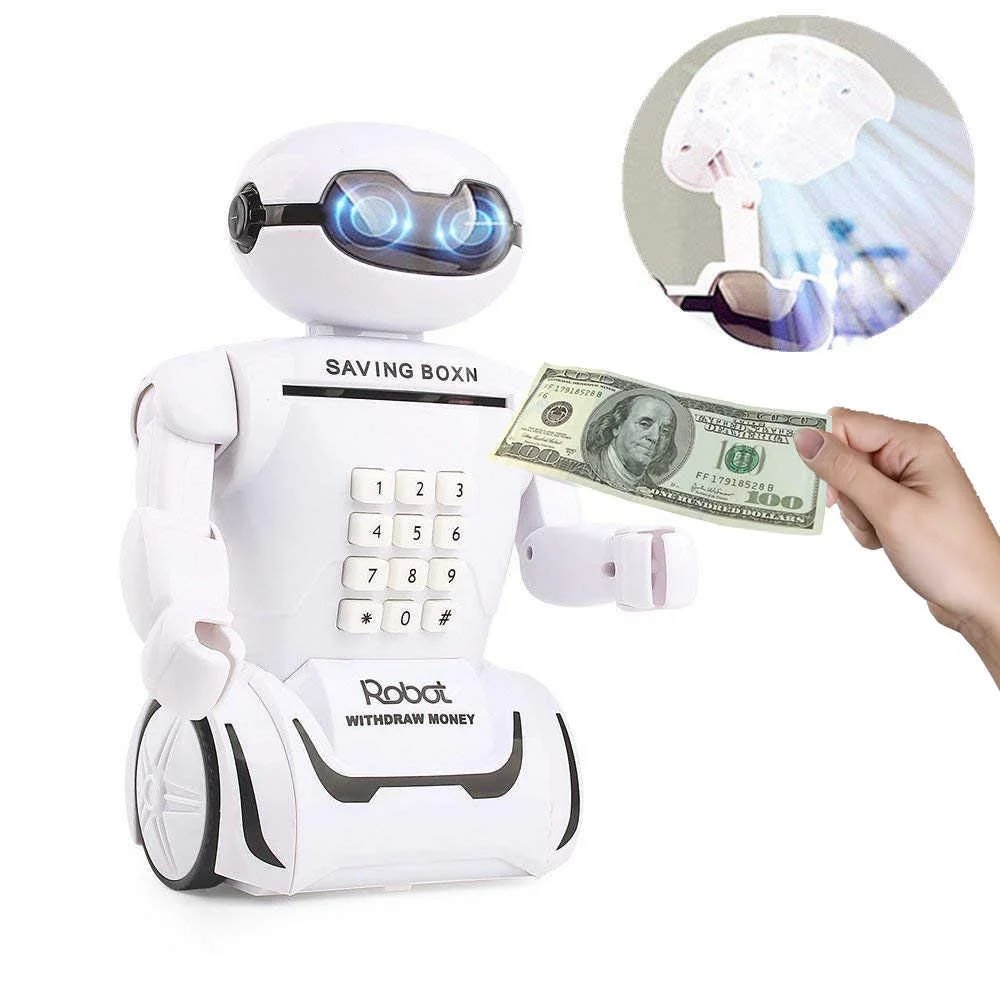 Электронная копилка робот с кодовым замком Robot Piggy Bank со светильником (D-2019090575)
Электронная копилка робот с кодовым замком Robot Piggy Bank со светильником (D-2019090575)