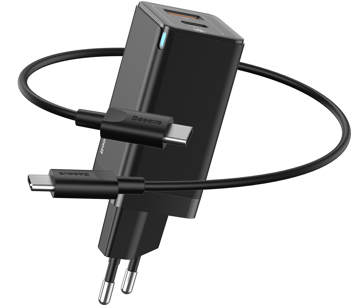 Сетевое зарядное устройство Baseus GaN Mini QC3.0+PD3.0 45W USB+Type-C 5A + кабель Baseus Type-C to Type-C 60W 20V/3A 1м Черный
Сетевое зарядное устройство Baseus GaN Mini QC3.0+PD3.0 45W USB+Type-C 5A + кабель Baseus Type-C to Type-C 60W 20V/3A 1м Черный