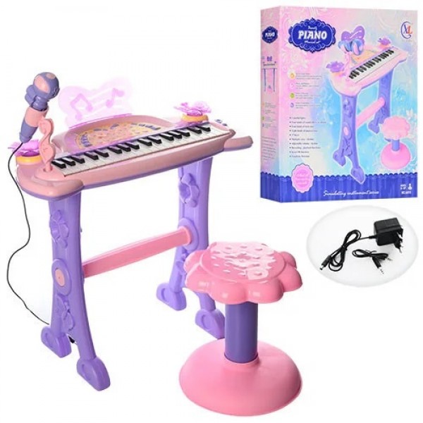 Детский синтезатор на ножках с микрофон и стульчиком Bambi 6613 розовый
Детский синтезатор на ножках с микрофон и стульчиком Bambi 6613 розовый