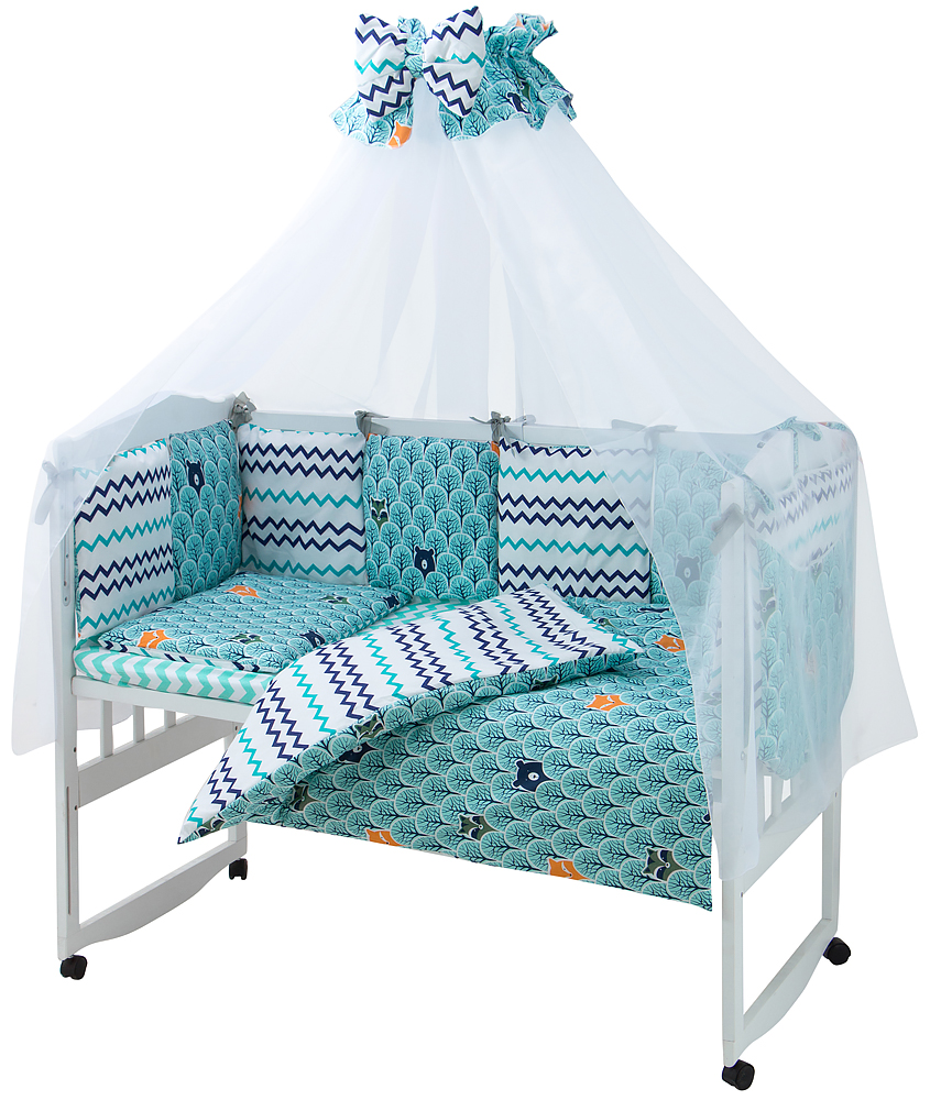 Детская постель Babyroom Classic Bortiki-01 (8 элементов) бирюзовый (лес). 33394
Детская постель Babyroom Classic Bortiki-01 (8 элементов) бирюзовый (лес). 33394