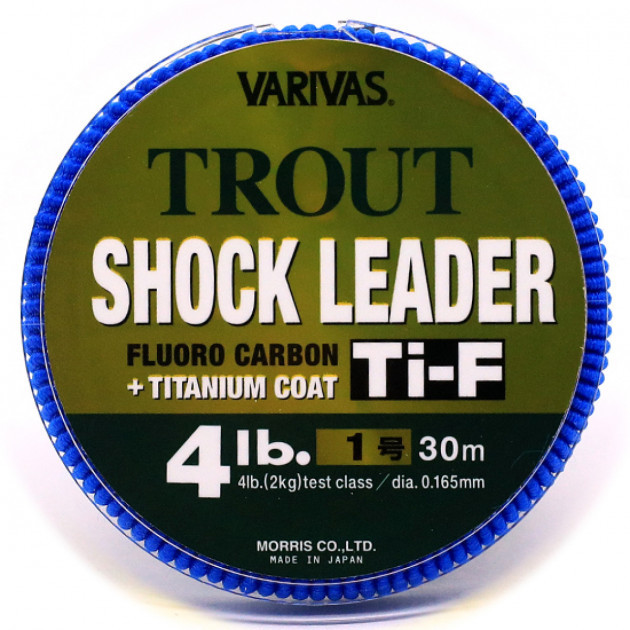 Леска рыболовная прозрачная Varivas Trout Shock Leader Ti-F 30 м 1.0 4 lb 0.165 мм
Леска рыболовная прозрачная Varivas Trout Shock Leader Ti-F 30 м 1.0 4 lb 0.165 мм