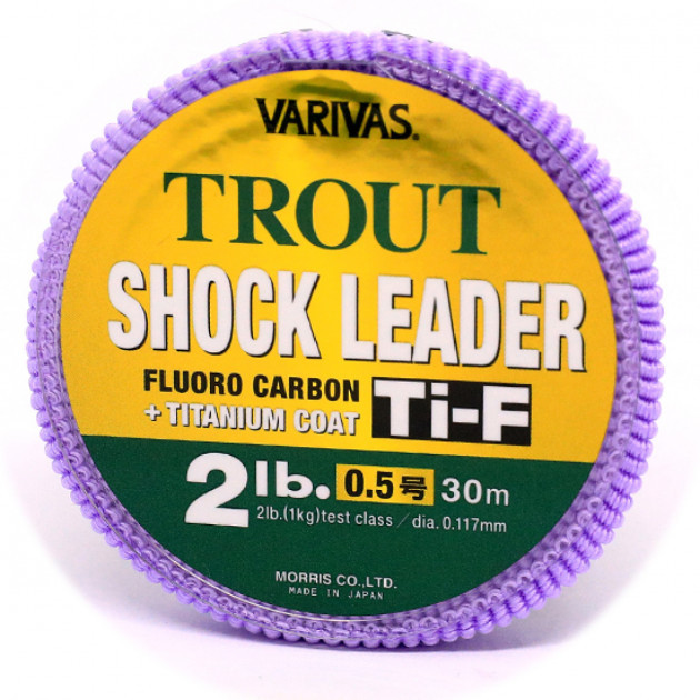 Леска рыболовная прозрачная Varivas Trout Shock Leader Ti-F 30 м 0.5 2 lb 0.117 мм
Леска рыболовная прозрачная Varivas Trout Shock Leader Ti-F 30 м 0.5 2 lb 0.117 мм