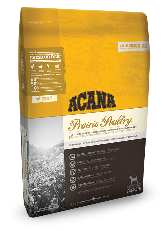 Сухой корм Acana Prairie Poultry для собак всех пород и возрастов, цыпленок и индейка 6 кг
Сухой корм Acana Prairie Poultry для собак всех пород и возрастов, цыпленок и индейка 6 кг