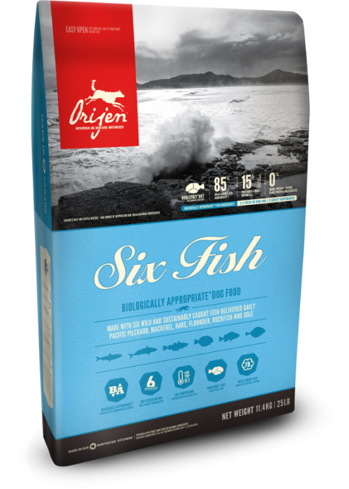 Сухой корм Orijen 6 Fresh Fish Dog 38/18 гипоаллергенный корм для взрослых собак всех пород 11.4 кг
Сухой корм Orijen 6 Fresh Fish Dog 38/18 гипоаллергенный корм для взрослых собак всех пород 11.4 кг