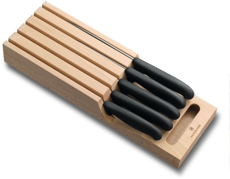 Кухонный набор Victorinox Fibrox In-Drawer 5шт с чёрной ручкой с подставкой (5 ножей) (51143.5)
Кухонный набор Victorinox Fibrox In-Drawer 5шт с чёрной ручкой с подставкой (5 ножей) (51143.5)