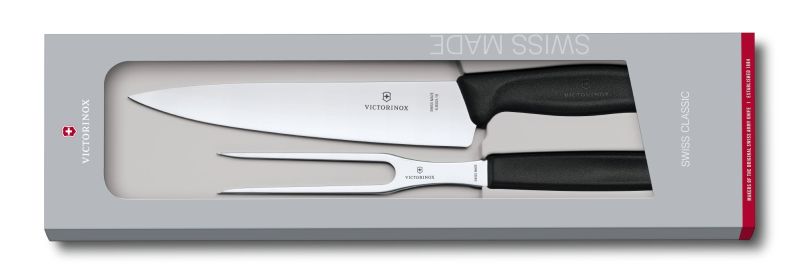 Кухонный набор Victorinox SwissClassic Carving Set нож+вилка с чёрной ручкой (GB) (67133.2G)
Кухонный набор Victorinox SwissClassic Carving Set нож+вилка с чёрной ручкой (GB) (67133.2G)