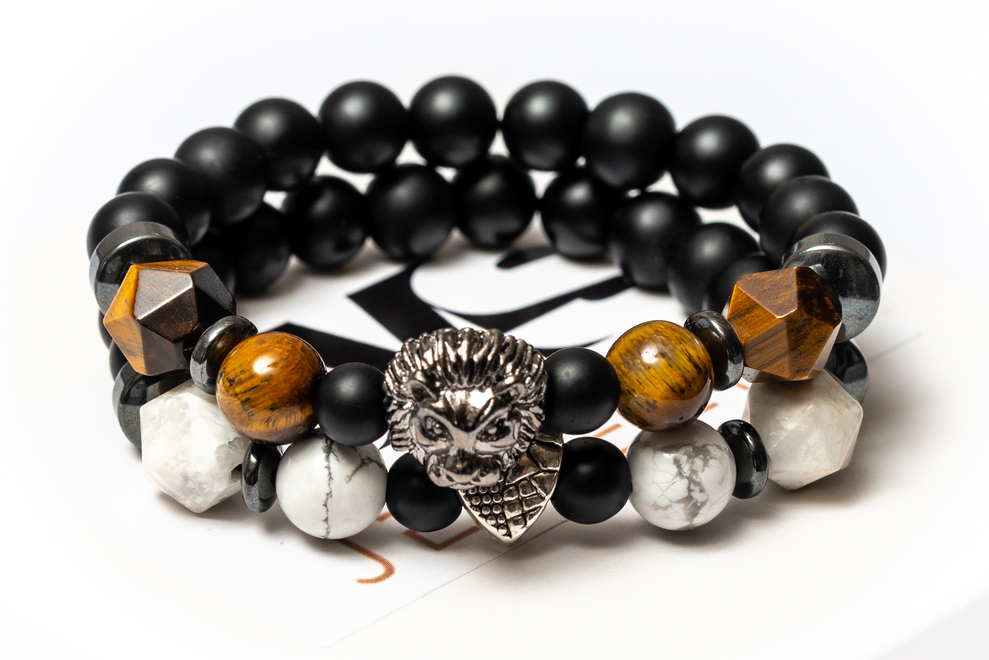 Парные браслеты мужские DMS Jewelry из шунгита, тигрового глаза, кахолонга PAIR TRIPLE POLYGON LION
Парные браслеты мужские DMS Jewelry из шунгита, тигрового глаза, кахолонга PAIR TRIPLE POLYGON LION