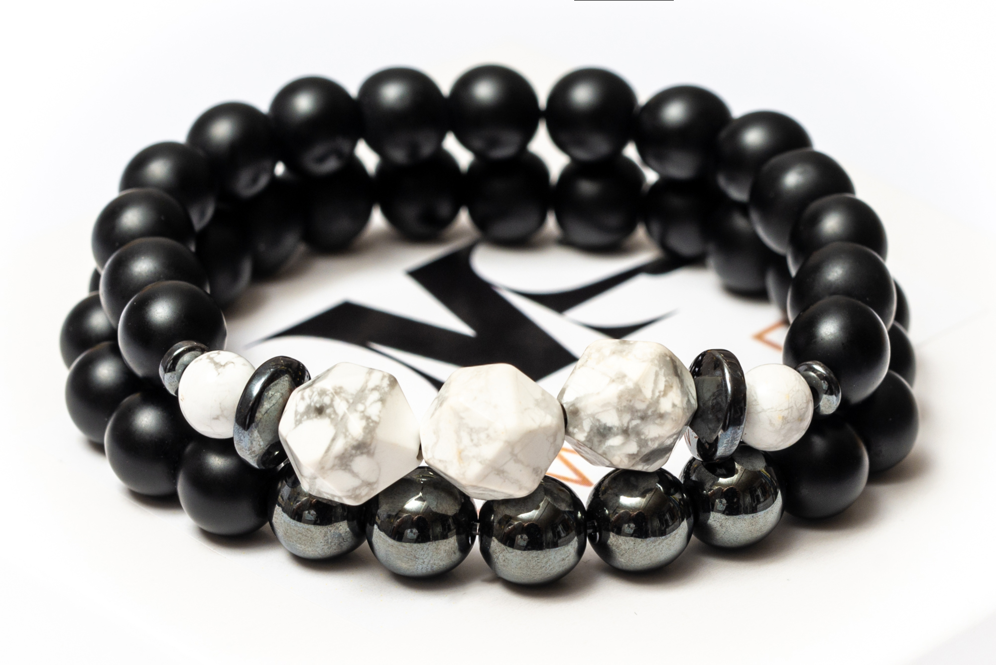 Парные браслеты мужские DMS Jewelry из шунгита, гематита, кахолонга POLIGON WHITE TRIPLE
Парные браслеты мужские DMS Jewelry из шунгита, гематита, кахолонга POLIGON WHITE TRIPLE