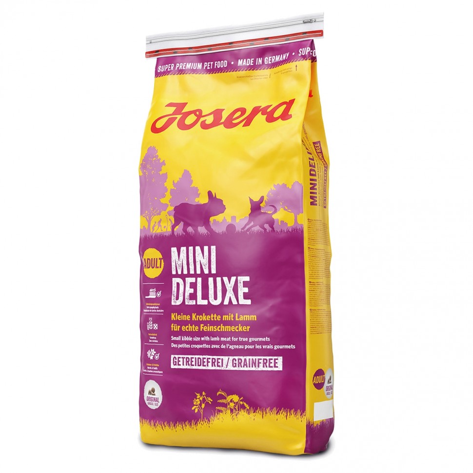 Сухой корм Josera Dog MiniDeluxe 25/17 для взрослых собак мелких пород с чувствительным пищеварением (ягненок) 15 кг
Сухой корм Josera Dog MiniDeluxe 25/17 для взрослых собак мелких пород с чувствительным пищеварением (ягненок) 15 кг