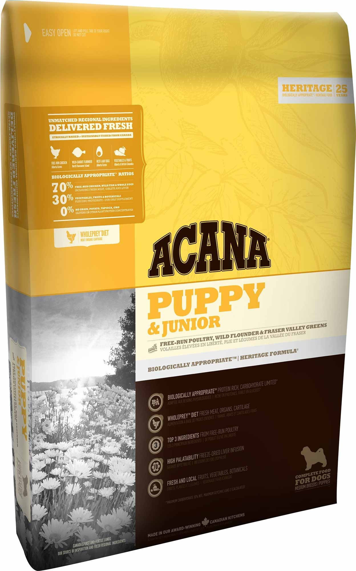 Сухий Корм ACANA PUPPY and JUNIOR для цуценят з м’ясом курчат 11,4 Кг (064992500115) (a50011)
Сухий Корм ACANA PUPPY and JUNIOR для цуценят з м’ясом курчат 11,4 Кг (064992500115) (a50011)