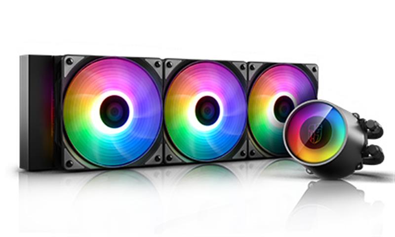 Система водяного охлаждения Deepcool Castle 360 RGB V2, Intel: LGA2066/2011-v3/2011/1151/1150/1155/LGA1366, AMD: TR4/AM4/AM3+/AM3/AM2+/AM2/FM2+/FM2/FM1, 402x120x27 мм, 4-pin
Система водяного охлаждения Deepcool Castle 360 RGB V2, Intel: LGA2066/2011-v3/2011/1151/1150/1155/LGA1366, AMD: TR4/AM4/AM3+/AM3/AM2+/AM2/FM2+/FM2/FM1, 402x120x27 мм, 4-pin