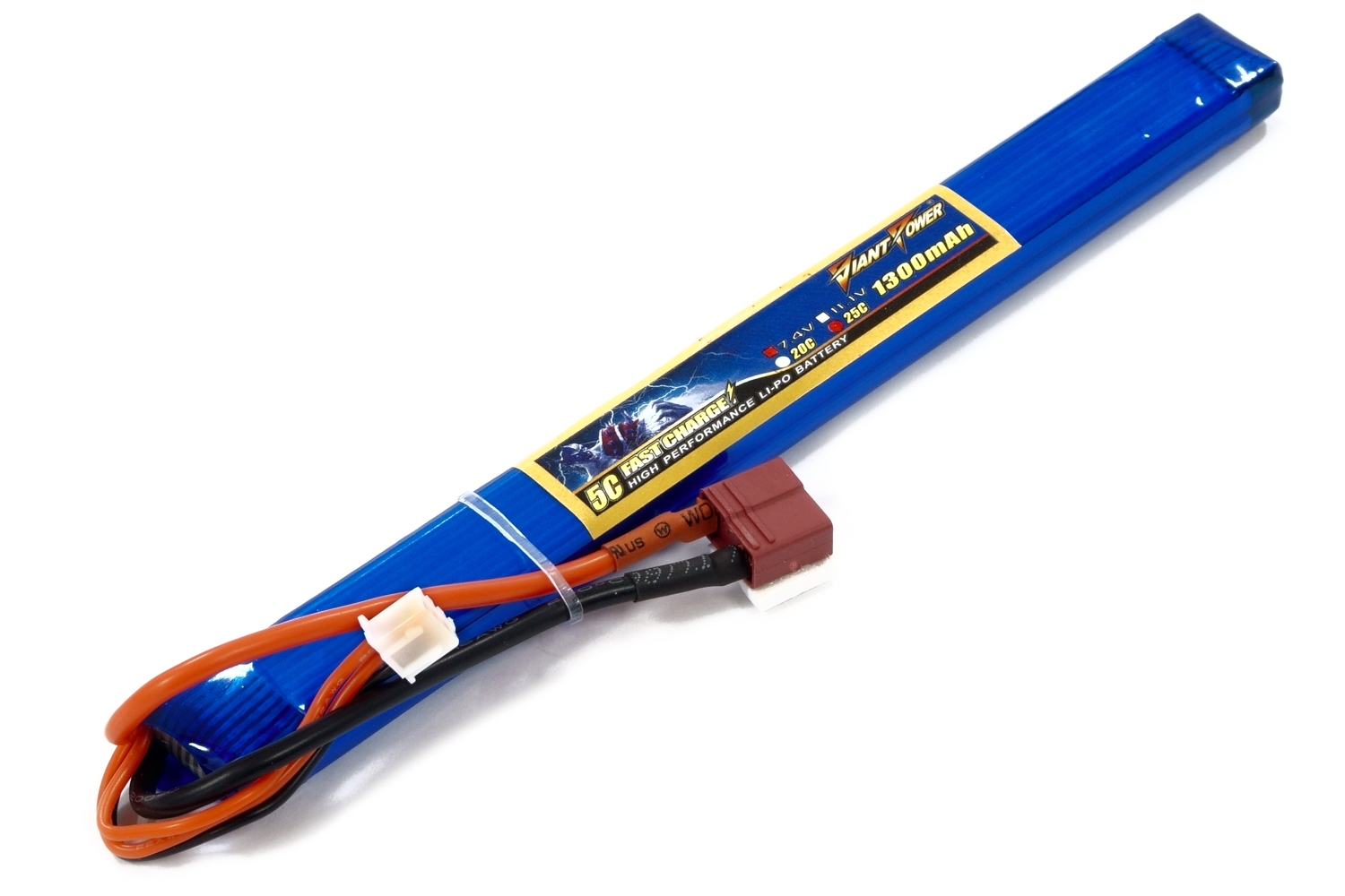 Аккумулятор для страйкбола Giant Power (Dinogy) Li-Pol 7.4V 2S 1300mAh 25C 12х17х190мм T-Plug
Аккумулятор для страйкбола Giant Power (Dinogy) Li-Pol 7.4V 2S 1300mAh 25C 12х17х190мм T-Plug