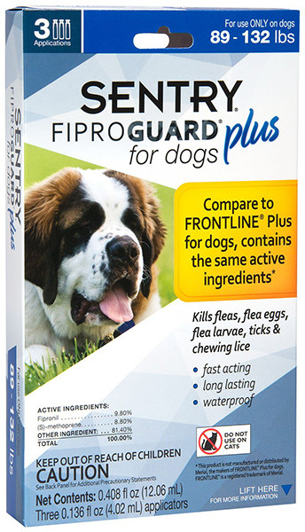 Капли Sentry FiproGuard Plus Фипрогард Плюс от блох клещей и вшей для собак 40-60 кг 3 пипетки
Капли Sentry FiproGuard Plus Фипрогард Плюс от блох клещей и вшей для собак 40-60 кг 3 пипетки