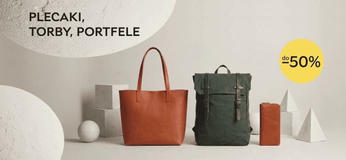 Plecaki, torby, portfele – zniżki do 50%!🎒👜