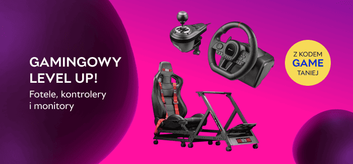 🎮 Gamingowy Level Up – fotele, kontrolery i monitory jeszcze taniej z kodem GAME!