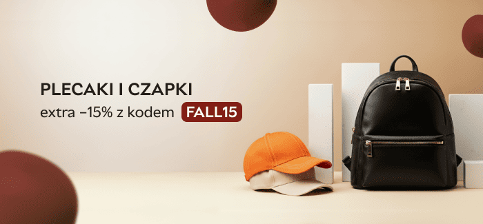 Plecaki i czapki: extra -15% z kodem FALL15