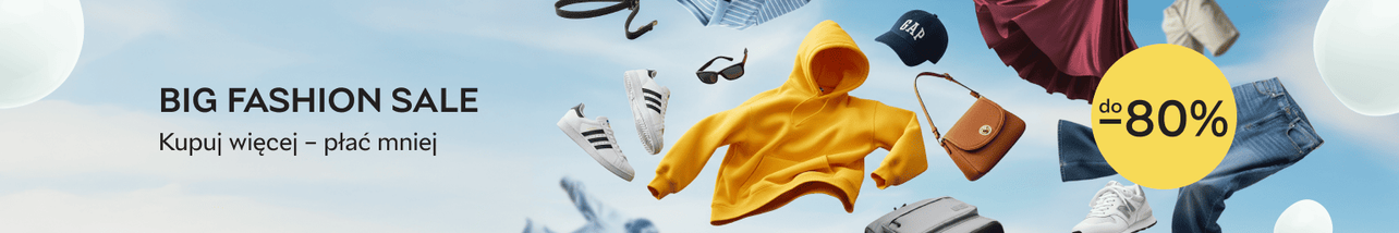 ✨ BIG FASHION SALE do -80% – zyskaj extra -5% na drugi i -10% na trzeci produkt!