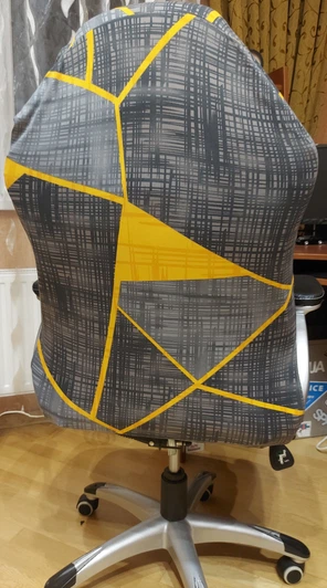 Чохол на офісне крісло VDAR з принтом L С06 - фото від покупців 4