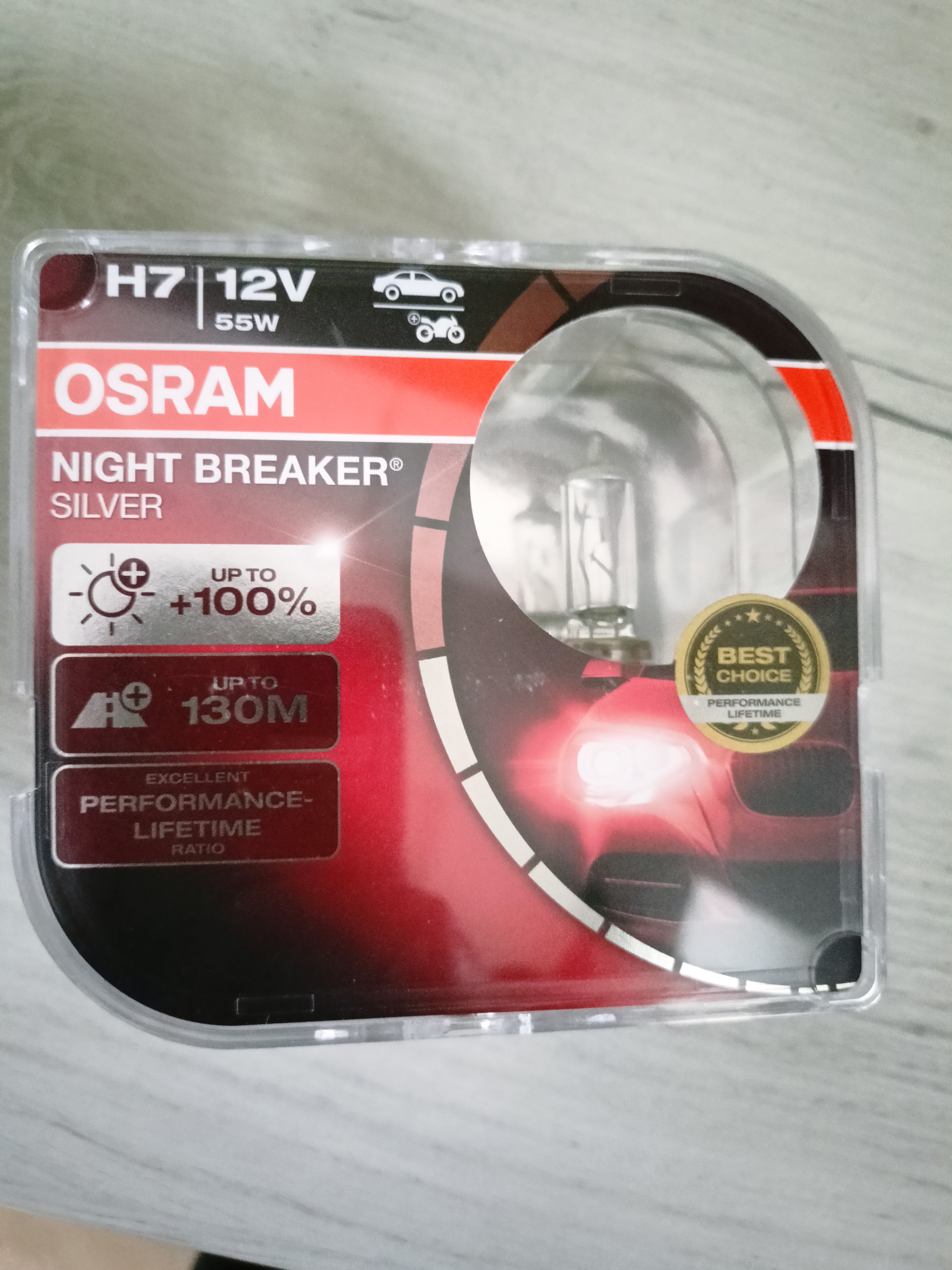 Автолампы Osram Night Breaker Silver H7 55W (64210NBS-HCB) – фото