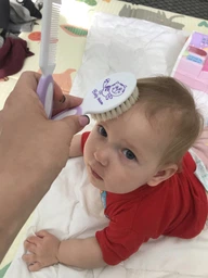 Набір гребінець і щітка з натуральної щетини BabyTeam фіолетовий 7106
