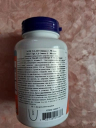 Омега з Вітаміном Д3 NOW Foods Tri-3D Omega-3 90 гелевих капсул фото від покупців 1