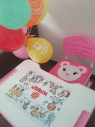 Комплект Evo-kids BD-08 Z стіл + стілець Білий/зелений фото від покупців 6