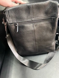 Мужская кожаная сумка мессенджер через плечо Tiding Bag A25-064A Черная натуральная кожа фото от покупателей 3