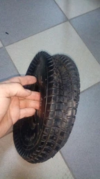 Покришка для тачки широка 3.50-4, з камерою фото від покупців 1