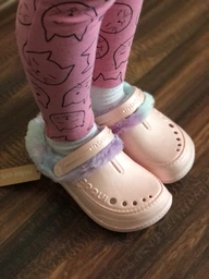 Детские кроксы-сабо утепленные для девочки Coqui Husky 9751 26/27 Candy pink/Rainbow (8595662632390) фото от покупателей 5
