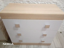 Комод Еверест на 3 ящики Соната-1 Дуб сонома + білий 80х38х75 см фото від покупців 2