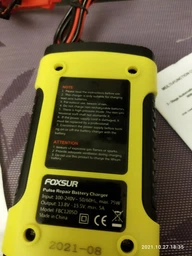 Зарядний пристрій для автомобільного акумулятора Foxsur 12V 5-6A фото от покупателей 1