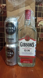 Коктейль Джин-тоник: Джин Gibson's London Dry 0.7 л 37.5% + безалкогольный газированный напиток Royal Club Тоник ж/б 0.33 л х 2 банки (3147690152019) фото от покупателей 3