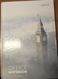 Книга канцелярская записная Axent London А4 в твердой обложке 192 листа клетка (8423-21-A) фото от покупателей 11