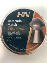 Кулі пневматичні H&N Baracuda Match 0,69 гр 400 шт