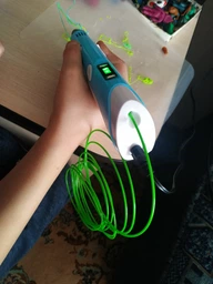 3D ручка с LCD Дисплеем Майнкрафт 3D PEN-11 GEN Minecraft для рисования Эко Пластиком, Голубая + Трафареты (D-2019090685) фото от покупателей 6