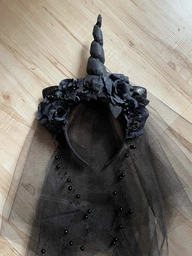 Обруч New Єдиноріг з фатою SETA Decor 19-817-1BLK